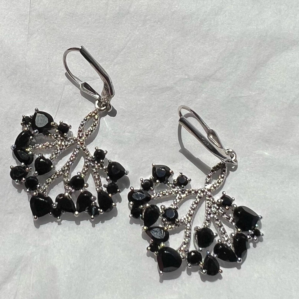 JTV Black Spinel Earrings